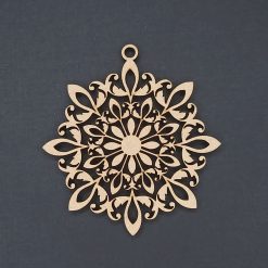 laser cut wooden Christmas tree decoration - Florette #1