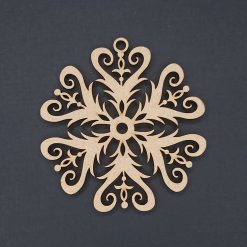 laser cut wooden Christmas tree decoration - Florette #2