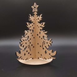 3D small wooden Christmas Tree #6