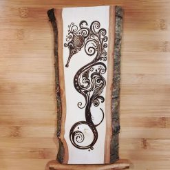 Harry Potter style wooden notebook with freehand pyrography