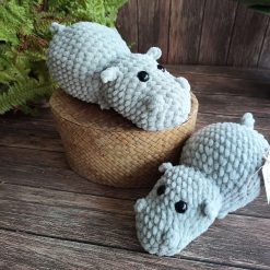 Crochet Hippo Grey