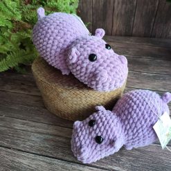 Crochet Hippo Grey