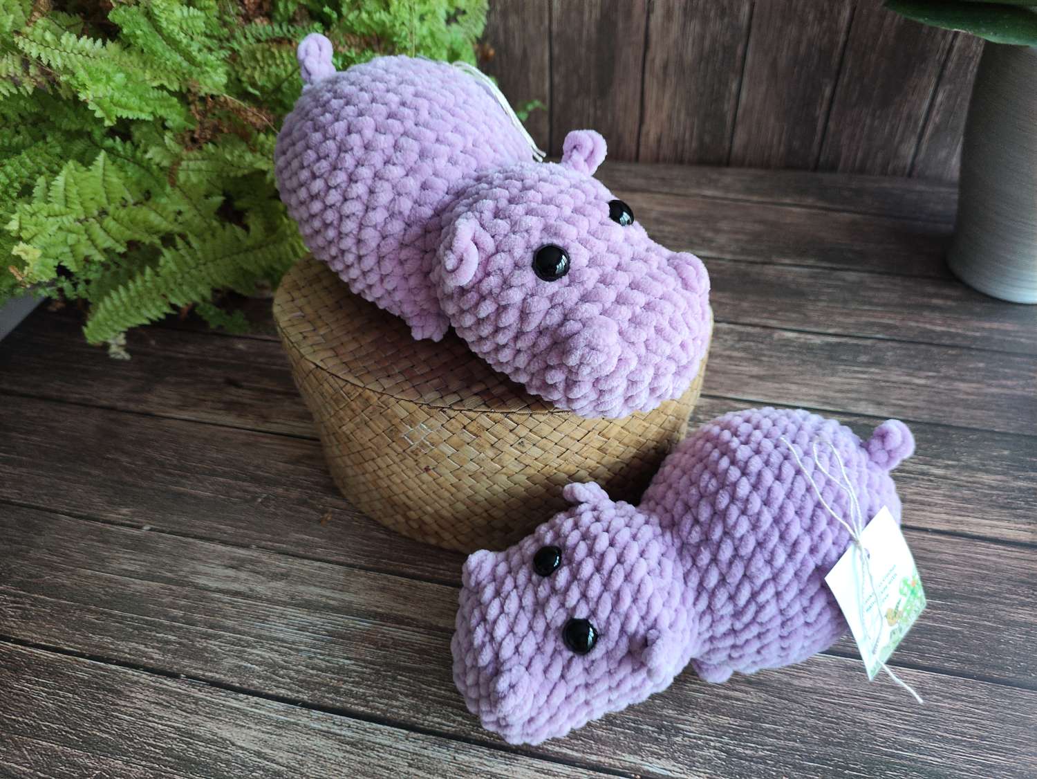Crochet Hippo Grey Crochet Hippo Grey
