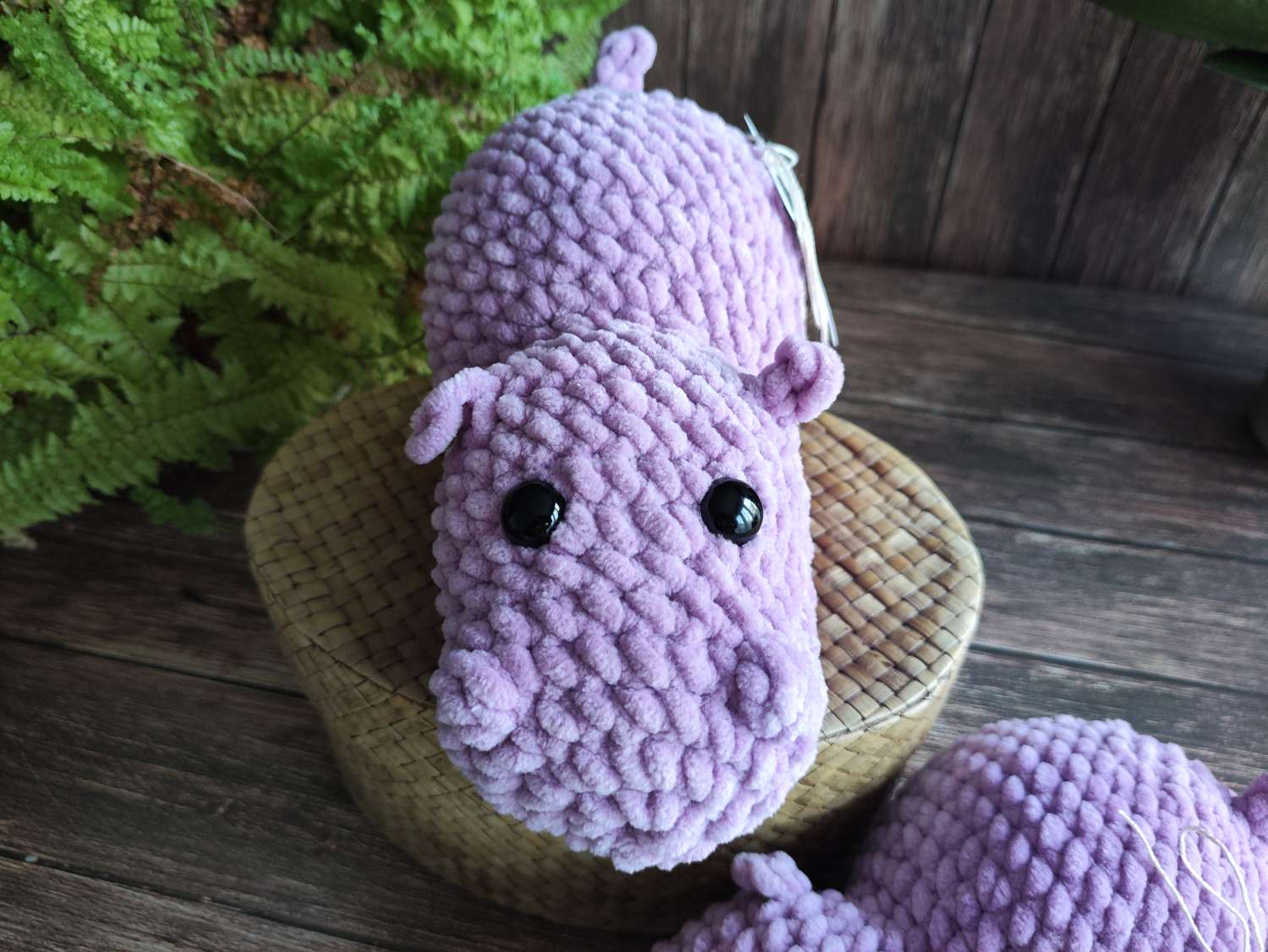 Crochet Hippo Grey Crochet Hippo Grey