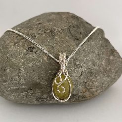 Peridot Wrapped Pendant Necklace