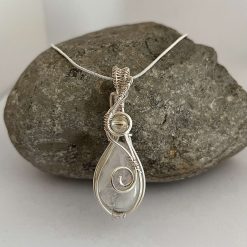 Clear Quartz Wrapped Necklace