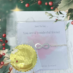 "Just To Say..." Stretchy Silver Plated Beaded Bracelet Wonderful Friend