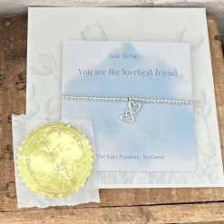 "Just To Say ... You Are The Loveliest Friend Stretchy beaded bracelet