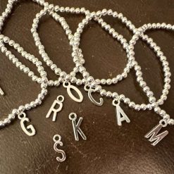 Stretch Beaded Bracelet - choice of initial