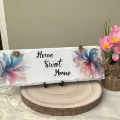 HANDCRAFTED DECOUPAGEDWOODEN BOOT WELCOME FLORAL DECOR
