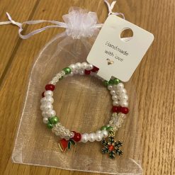 Christmas wraparound wire bracelet