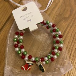 Christmas wraparound wire bracelet