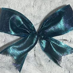 Blue Metallic 2 Loop Bow