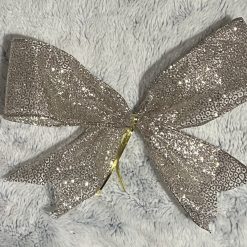 Champagne Glitter 2 Loop Bow