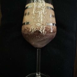 Hot Chocolate Scented Wine Glass Candle