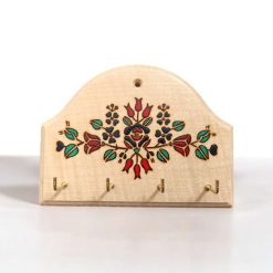 Key or Kitchen Towel Holder with Hungarian Pyrography Design