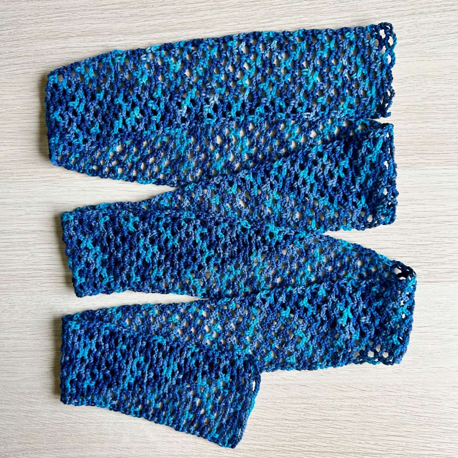 Scarf - Crochet 'Skinny' Blues Scarf - Crochet 'Skinny' Blues