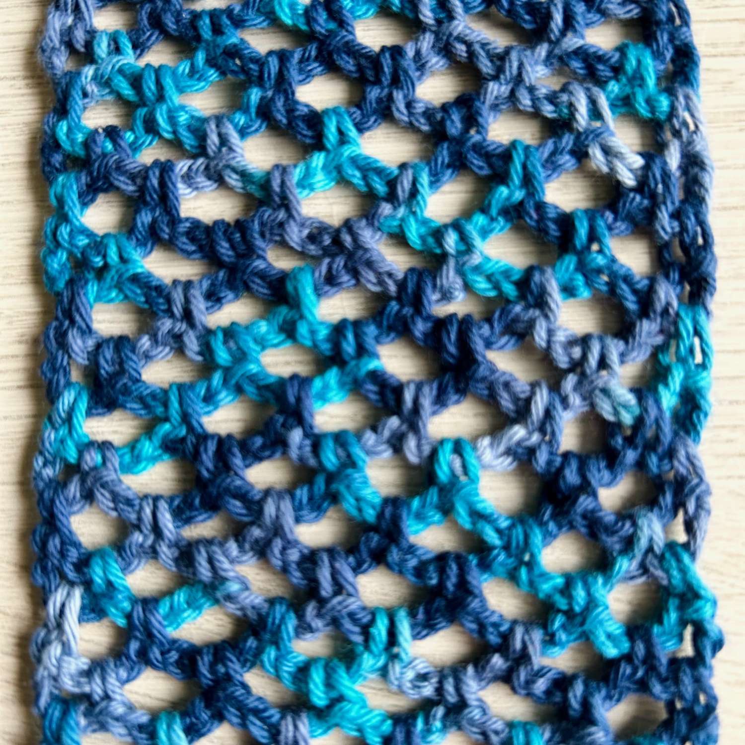 Scarf - Crochet 'Skinny' Blues Scarf - Crochet 'Skinny' Blues