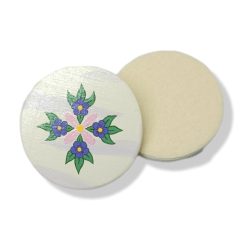Wood coaster - Floral motif