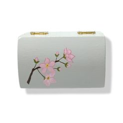 Wood Trinket box - Cherry blossom design