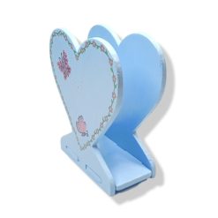Wood heart letter holder - Butterfly design 1