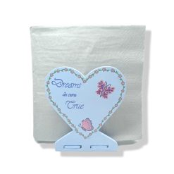 Wood heart letter holder - Butterfly design 3