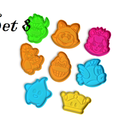 3D Super Mario Cookie/Biscuit/Playdough Cutters (Copy)
