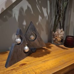 Twin baublewood christmas tree decoration