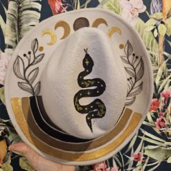 Boho Eclipse 🌙- One of a kind custom, hand painted fedora - LIMITED EDITION 1 Boho Eclipse 🌙- One of a kind custom, hand painted fedora - LIMITED EDITION 1
