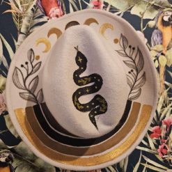 Boho Eclipse 🌙- One of a kind custom, hand painted fedora - LIMITED EDITION 2 Boho Eclipse 🌙- One of a kind custom, hand painted fedora - LIMITED EDITION 2