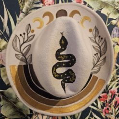 Boho Eclipse 🌙- One of a kind custom, hand painted fedora - LIMITED EDITION 4 Boho Eclipse 🌙- One of a kind custom, hand painted fedora - LIMITED EDITION 4