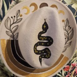 Boho Eclipse 🌙- One of a kind custom, hand painted fedora - LIMITED EDITION 5 Boho Eclipse 🌙- One of a kind custom, hand painted fedora - LIMITED EDITION 5