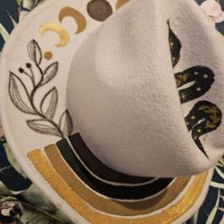 Boho Eclipse 🌙- One of a kind custom, hand painted fedora - LIMITED EDITION 7 Boho Eclipse 🌙- One of a kind custom, hand painted fedora - LIMITED EDITION 7