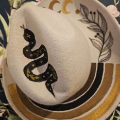 Boho Eclipse 🌙- One of a kind custom, hand painted fedora - LIMITED EDITION 8 Boho Eclipse 🌙- One of a kind custom, hand painted fedora - LIMITED EDITION 8