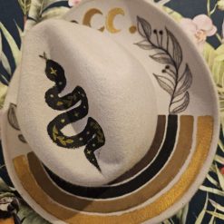Boho Eclipse 🌙- One of a kind custom, hand painted fedora - LIMITED EDITION 10 Boho Eclipse 🌙- One of a kind custom, hand painted fedora - LIMITED EDITION 10