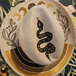 Boho Eclipse 🌙- One of a kind custom, hand painted fedora - LIMITED EDITION 11 Boho Eclipse 🌙- One of a kind custom, hand painted fedora - LIMITED EDITION 11