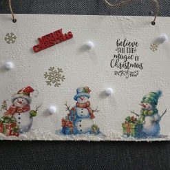 Wooden Bauble Hanging Decoration.  Christmas