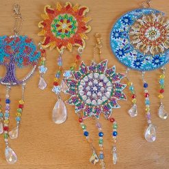 Diamond painted sun catchers