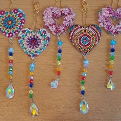 Diamond painted sun catchers