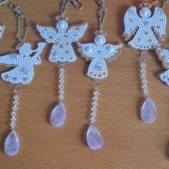 Diamond painted Angel suncatchers
