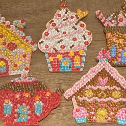 Diamond painted coasters and stand