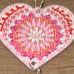 Diamond painted heart suncatchers 4 Diamond painted heart suncatchers 4