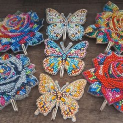Diamond painted key holders