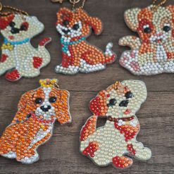 Diamond painted key holders