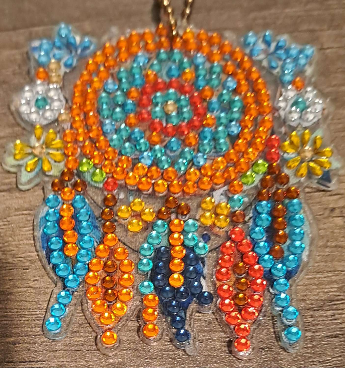 Diamond painted dream catchers keyrings Diamond painted dream catchers keyrings