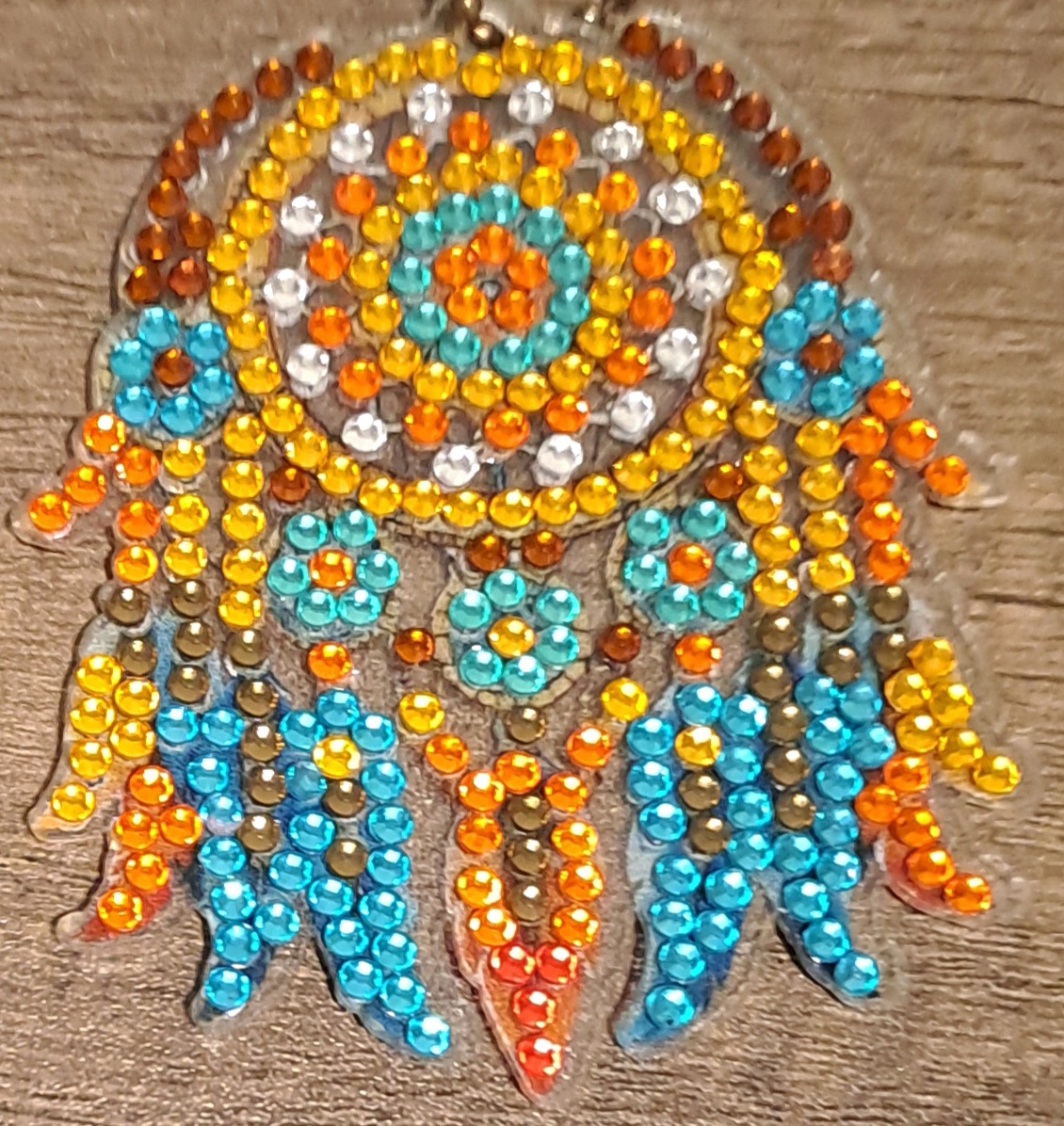 Diamond painted dream catchers keyrings Diamond painted dream catchers keyrings