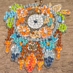 Diamond painted dream catchers keyrings 1 Diamond painted dream catchers keyrings 1