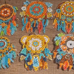 Diamond painted dream catchers keyrings