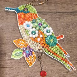 Diamond painted bird themed suncatchers 5