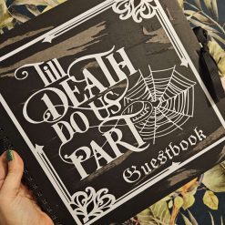 Distressed Gothic Wedding Guestbooks – 'Till death do us part' 1 Distressed Gothic Wedding Guestbooks – 'Till death do us part' 1